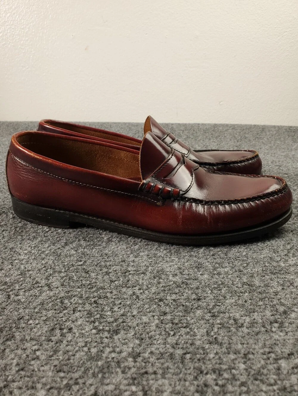GH Bass Weejuns Penny Loafers Mens 11.5 Oxblood Burgundy Slip On Preppy Leather